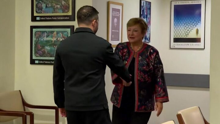 Зеленський обговорив з директоркою МВФ заморожені активи РФ