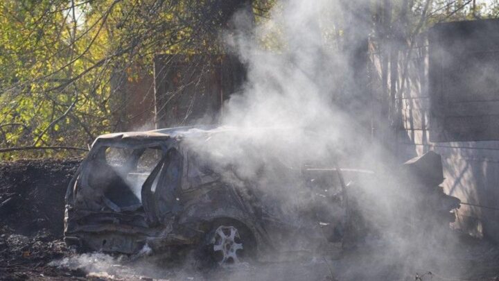 Приліт "шахедів" у Запоріжжі потрапив на відео