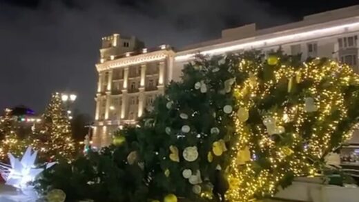 У Москві впала новорічна ялинка